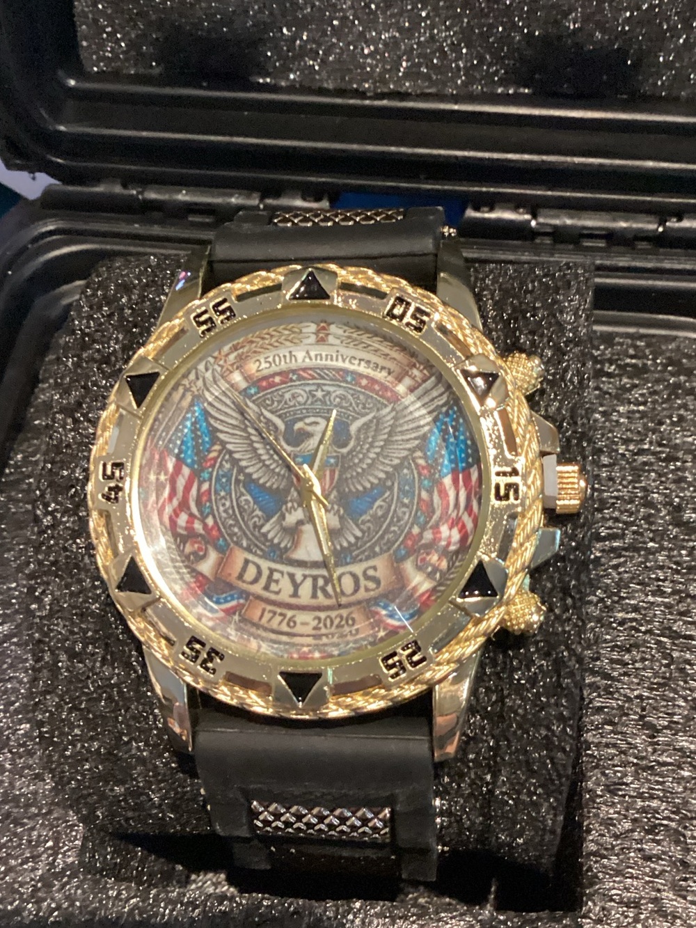 250th Anniversary Gold & Black Men's Watch